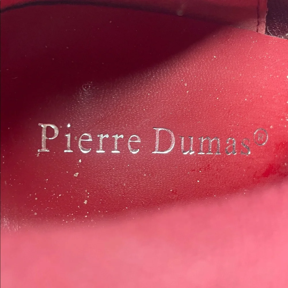 Pierre Dumas Amanda 6 Knee-High Boots in Red Burgundy Pink Colorblock, Size 10